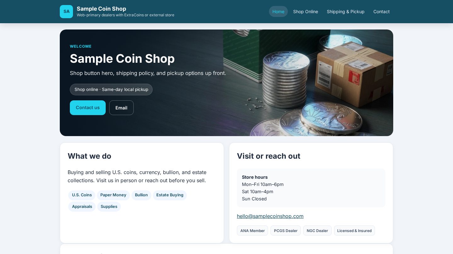 Online-First website preview